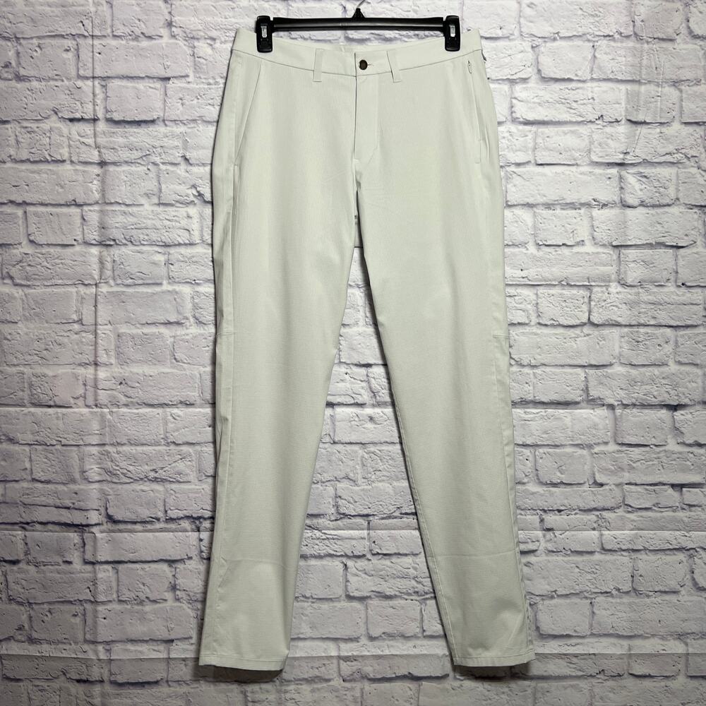 Lululemon Commission Slim Fit Ventlight Pant MENS 33x33 White Opal Stretch Chino